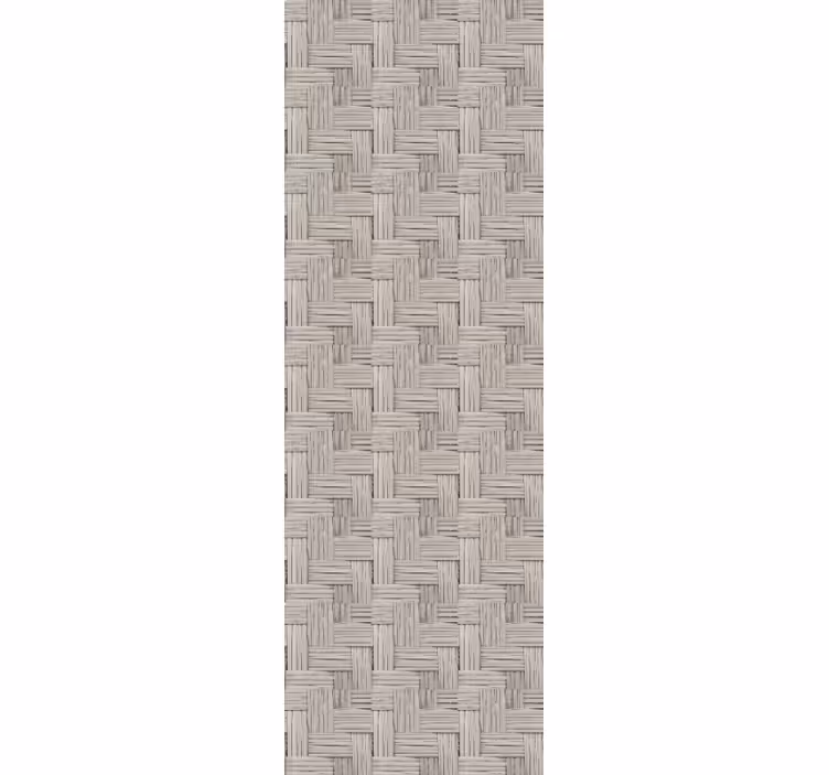 Toile fenêtre bureaux effet osier gris fait main - TenStickers
