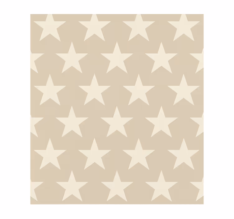 Toile fenêtre chambre adolescent motif étoiles beige - TenStickers