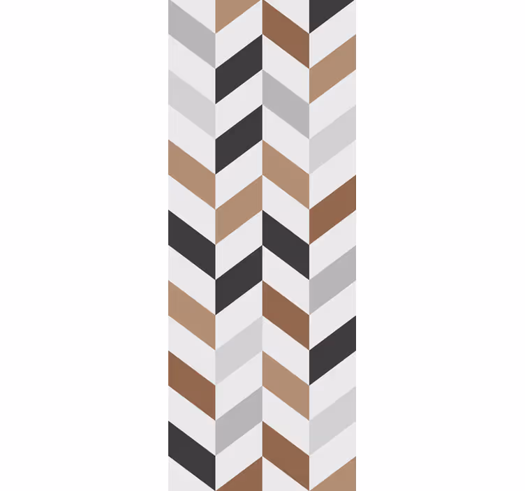 Toile fenêtre chambre adolescent motif chevron abstrait - TenStickers