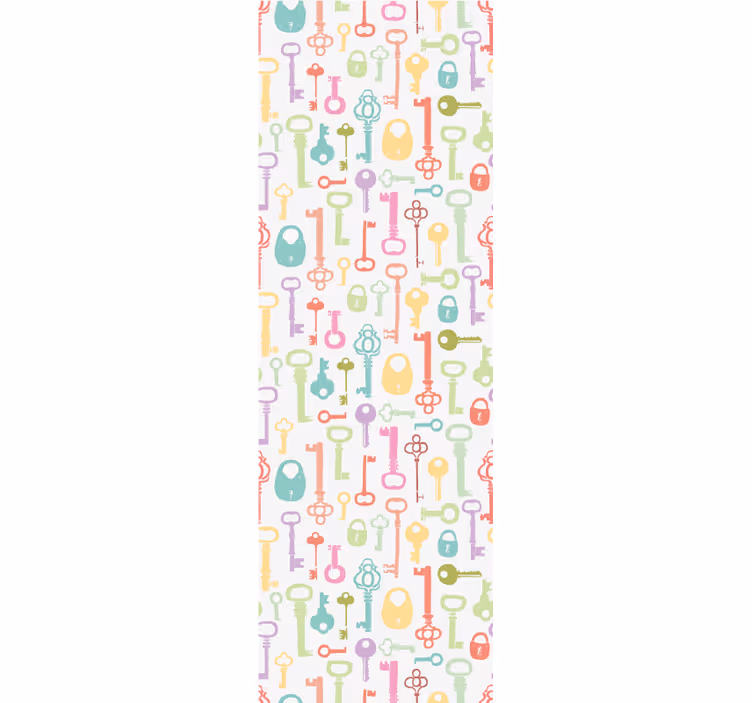 Toile fenêtre chambre adolescent motif clé - TenStickers