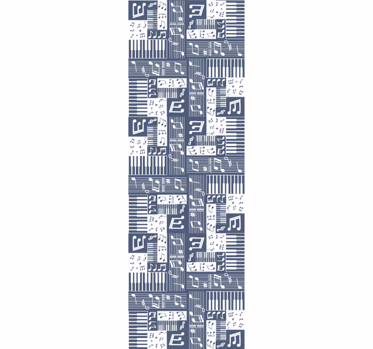 Toile fenêtre chambre adolescent piano musical - TenStickers