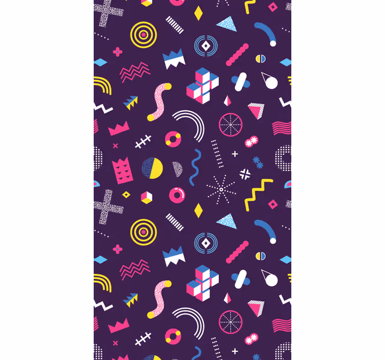 Toile fenêtre chambre adolescent motif gaming memphis - TenStickers