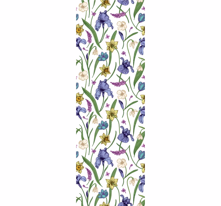 Toile fenêtre chambre adolescent design floral - TenStickers