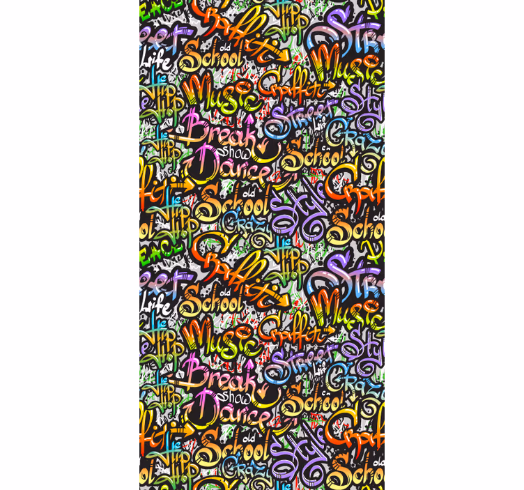 Toile fenêtre chambre adolescent texte graffiti - TenStickers