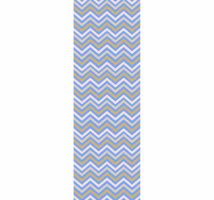 Toile fenêtre chambre adolescent motif zigzag couleurs - TenStickers