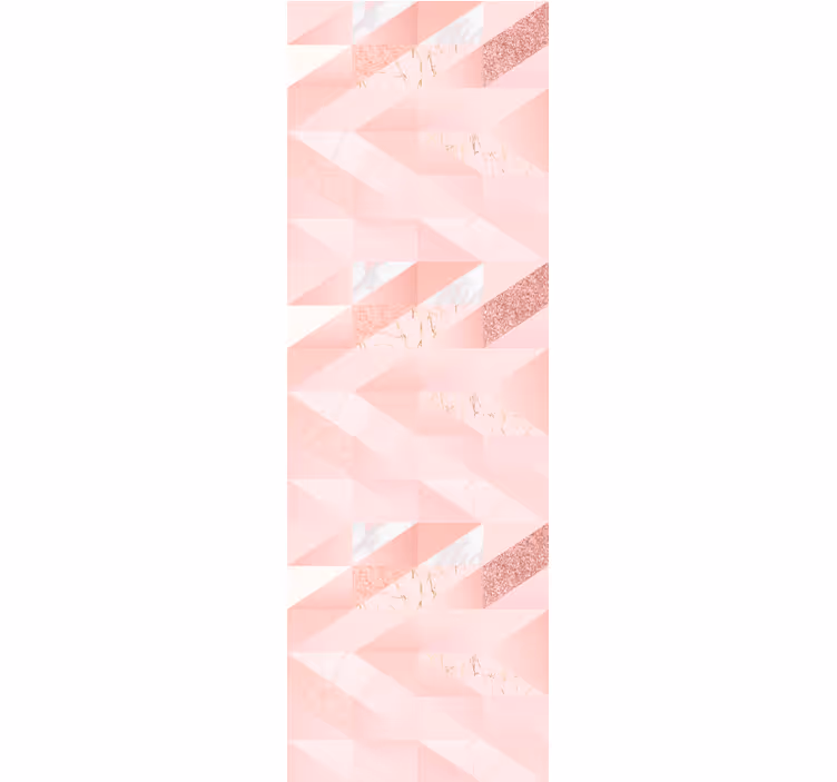 Toile fenêtre chambre adolescent fond géométrique rose girly - TenStickers
