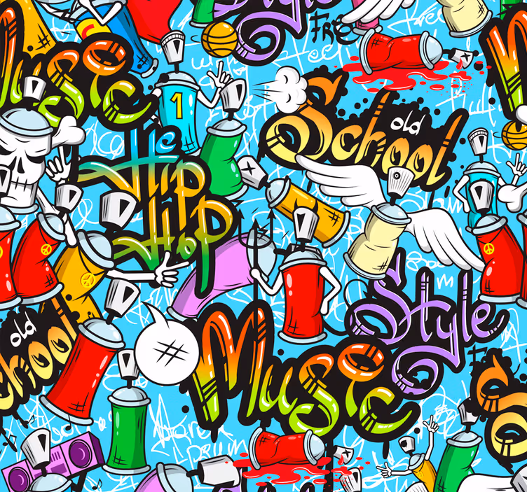 Toile fenêtre chambre adolescent culture hip-hop urbaine - TenStickers