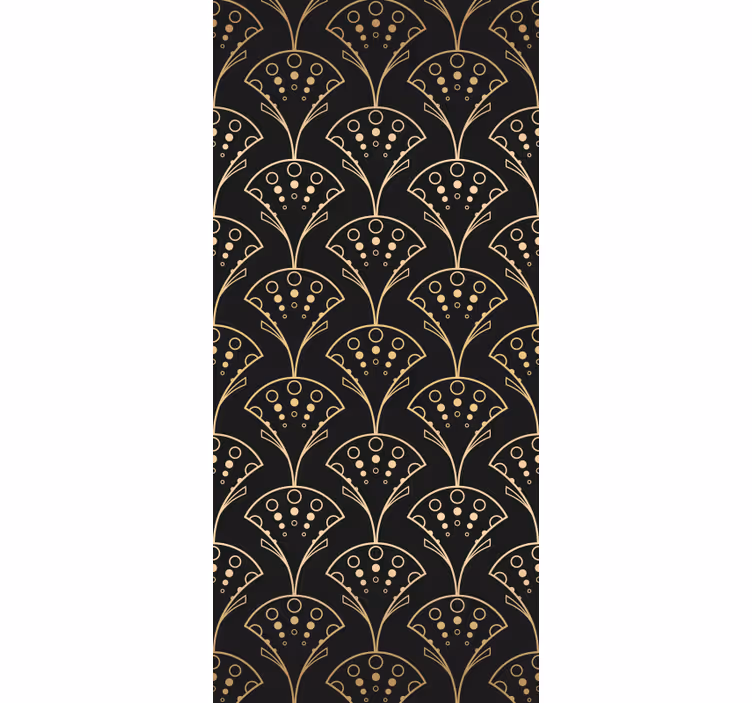 Toile fenêtre moderne formes dorées élégantes - TenStickers