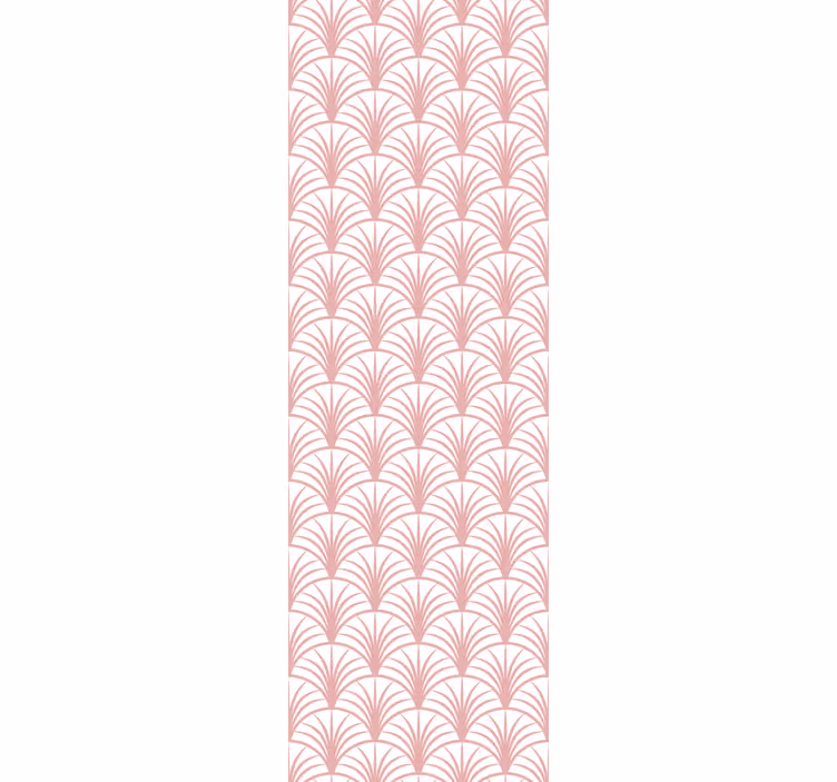 Toile fenêtre moderne motifs de fans roses - TenStickers
