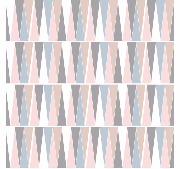 Toile fenêtre moderne triangles scandinaves - TenStickers