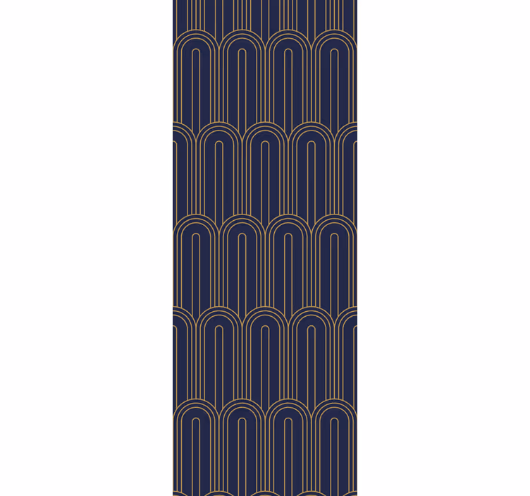Toile fenêtre moderne motif lignes courbées - TenStickers