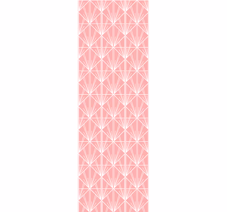 Toile fenêtre moderne motif géométrique rose - TenStickers