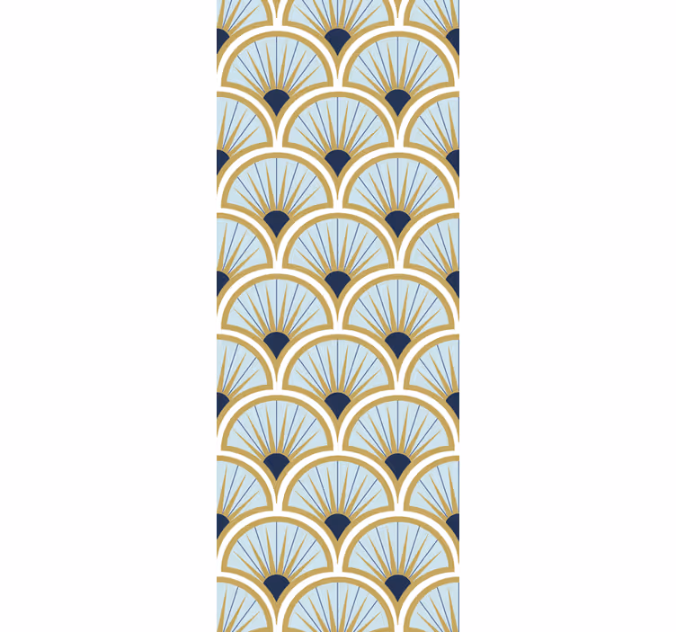 Toile fenêtre moderne motifs de fans élégants - TenStickers