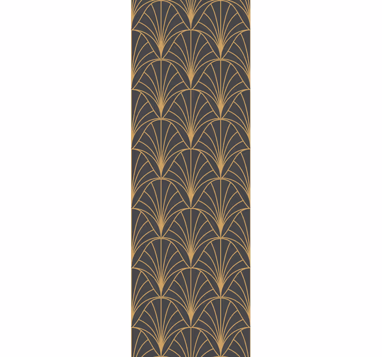 Toile fenêtre moderne motifs dorés élégants - TenStickers