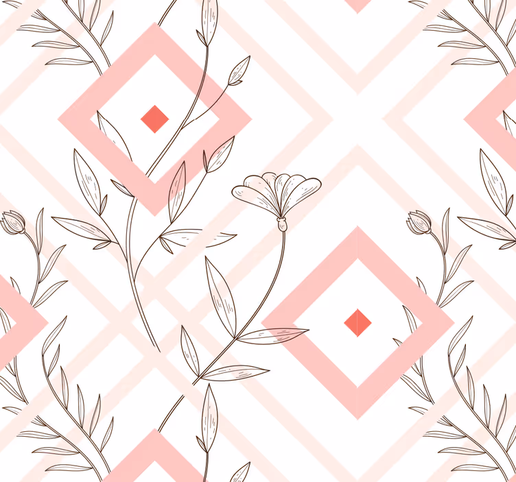 Toile fenêtre moderne motif rombos mapuche - TenStickers