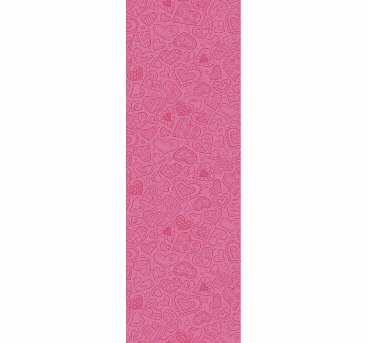 Toile fenêtre moderne cœurs mélangés décoratifs - TenStickers
