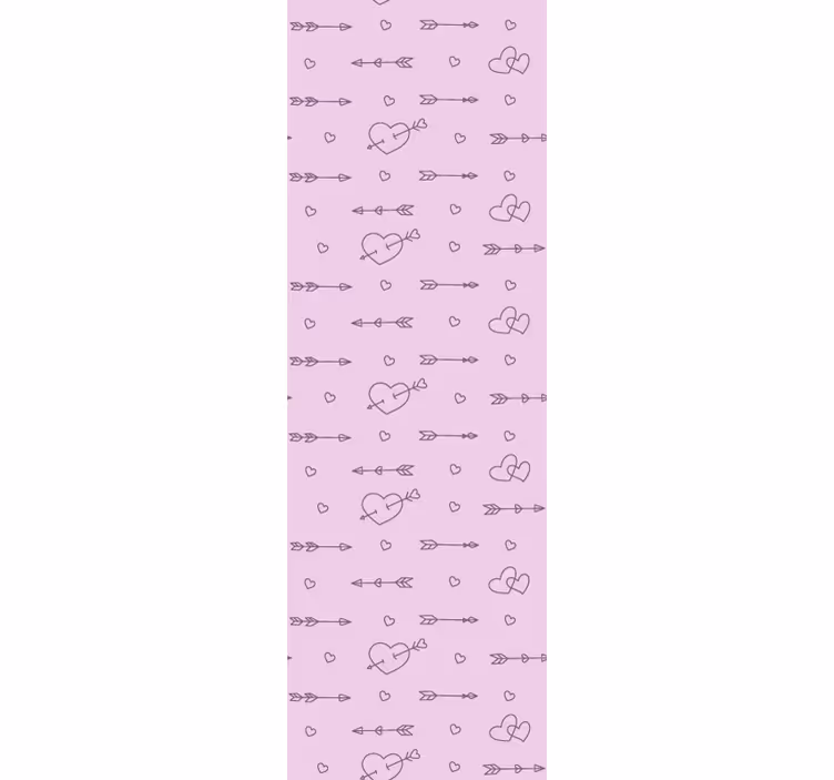Toile fenêtre moderne silhouettes de cœurs décoratifs - TenStickers