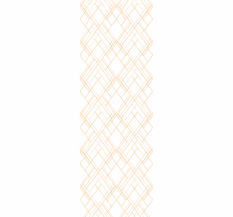 Toile fenêtre moderne lignes dorées irrégulières sur blanc - TenStickers