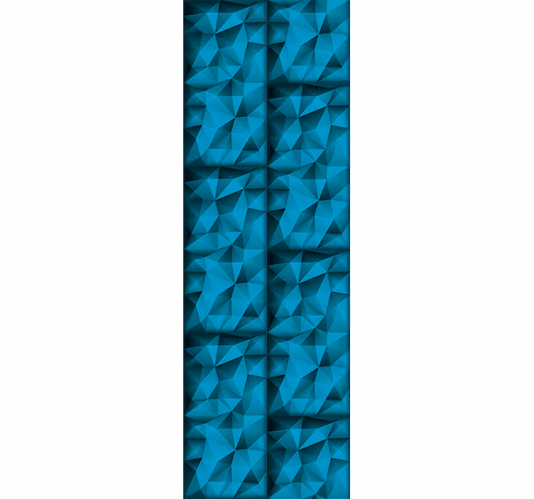 Toile fenêtre moderne profondeurs bleues en 3d - TenStickers