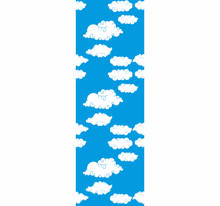 Toile fenêtre moderne nuages dans le ciel - TenStickers