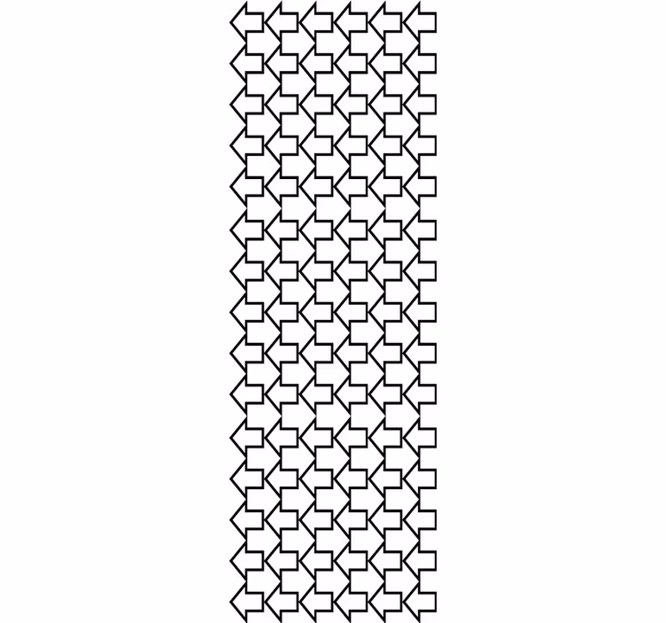 Toile fenêtre moderne flèches géométriques noires - TenStickers