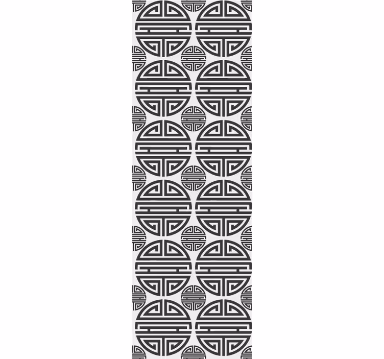 Toile fenêtre moderne motif géométrique asiatique - TenStickers