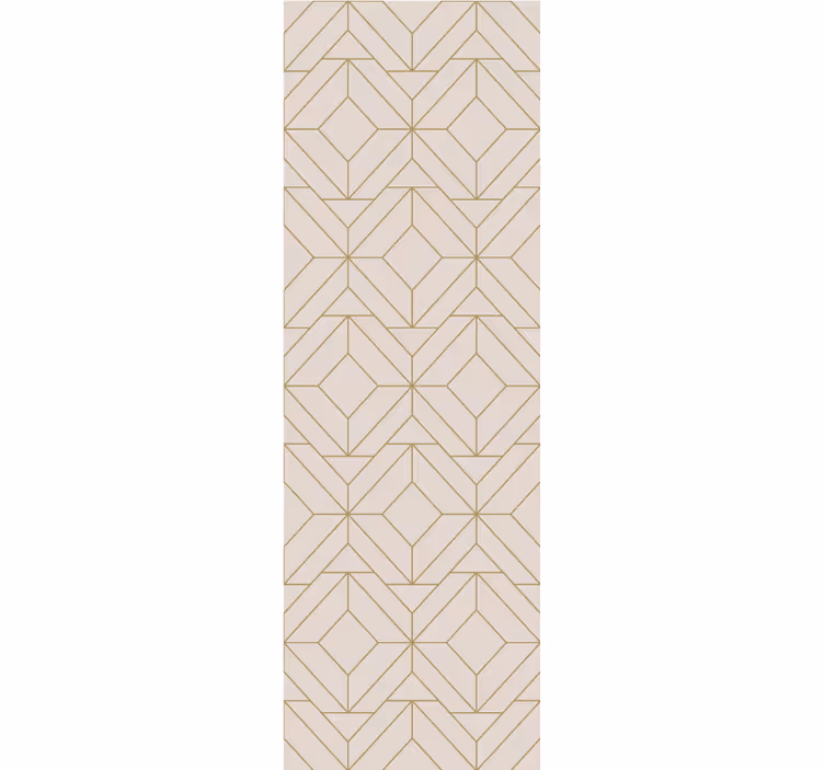 Toile fenêtre moderne motif géométrique lignes dorées - TenStickers