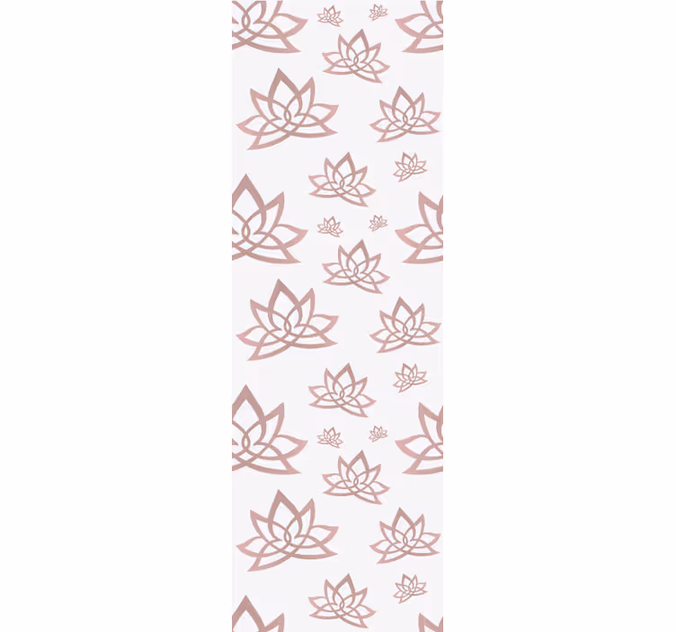 Toile fenêtre moderne motif lotus minimaliste - TenStickers