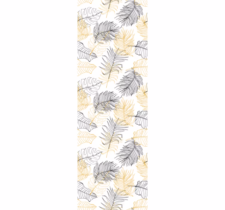 Toile fenêtre moderne Évasion feuilles de palmier - TenStickers