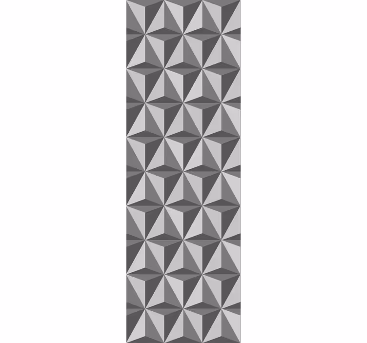 Toile fenêtre moderne carreaux en triangle foncés - TenStickers