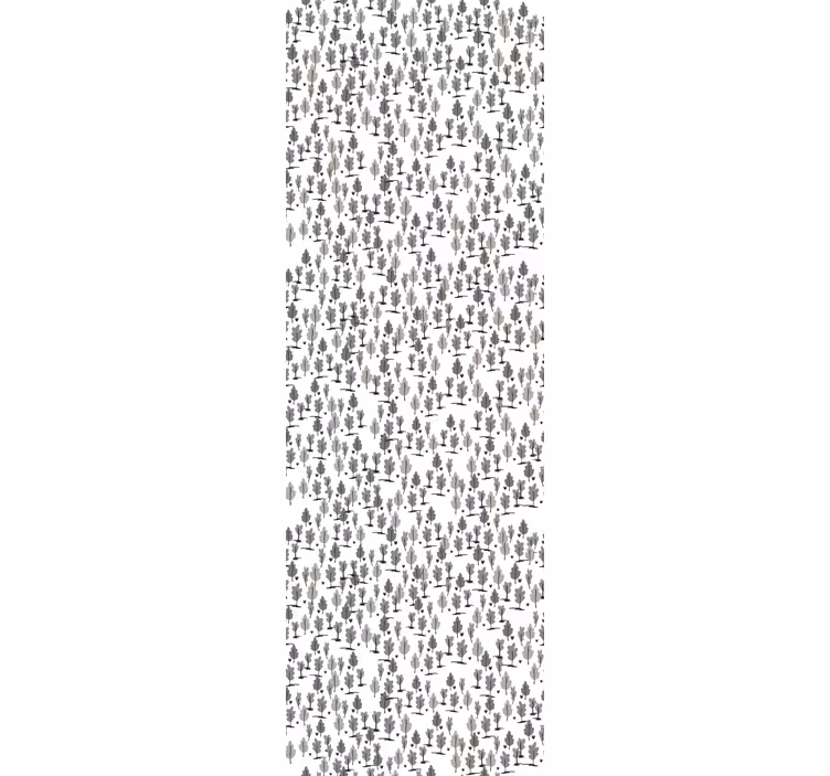 Toile fenêtre moderne motif petits arbres kinfolk - TenStickers