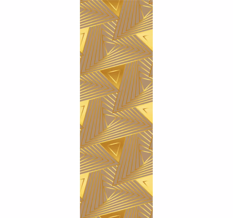 Toile fenêtre moderne motif géométrique doré éclectique - TenStickers