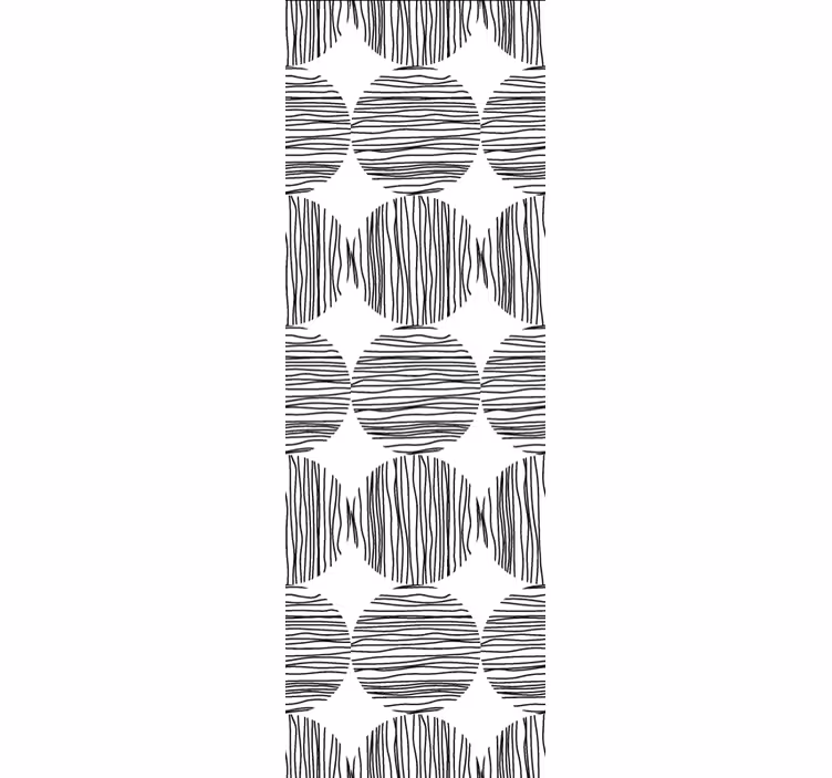 Toile fenêtre moderne cercles avec rayures à l'intérieur - TenStickers