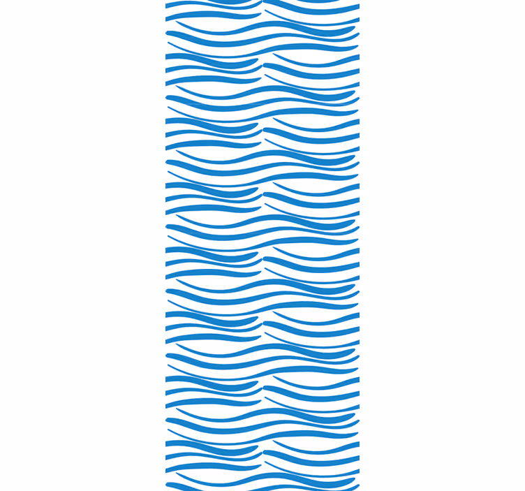 Toile fenêtre moderne motif petites vagues - TenStickers