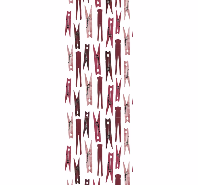 Toile fenêtre moderne motif pinces à linge - TenStickers