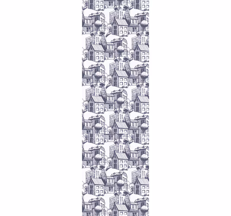 Toile fenêtre moderne motif vintage urbain - TenStickers