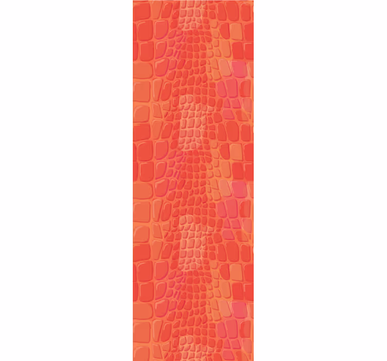 Toile fenêtre moderne motif peau de crocodile rouge - TenStickers