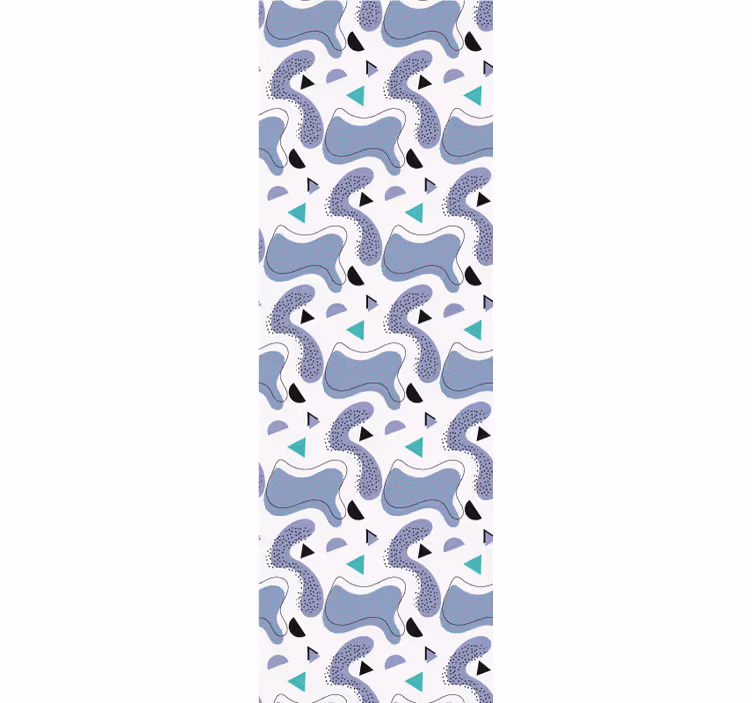 Toile fenêtre moderne modèle memphis sur fond blanc - TenStickers