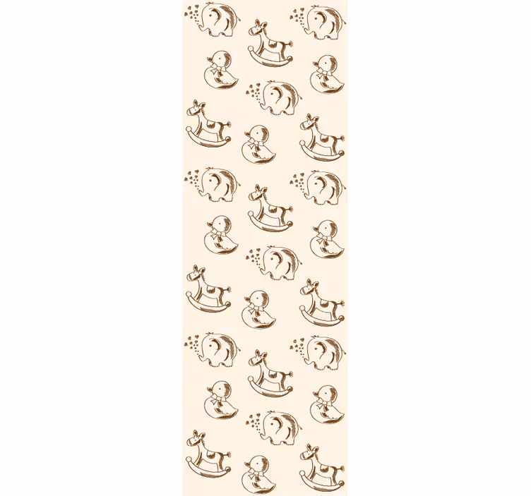 Toile fenêtre moderne design mignon éléphant canard cheval - TenStickers