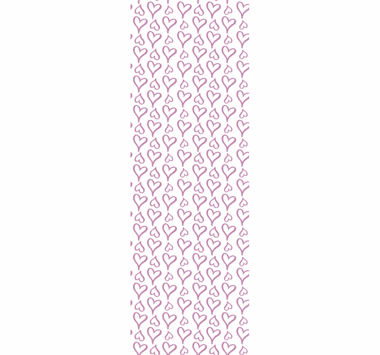 Toile fenêtre moderne icônes de cœurs roses illustrés - TenStickers
