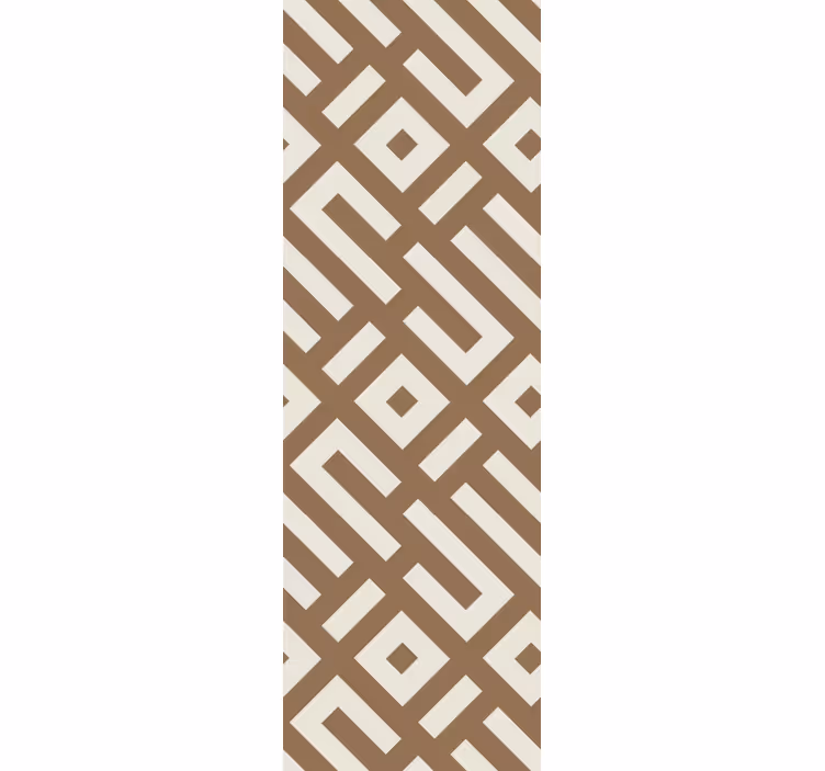 Toile fenêtre moderne design géométrique sur tons terre - TenStickers