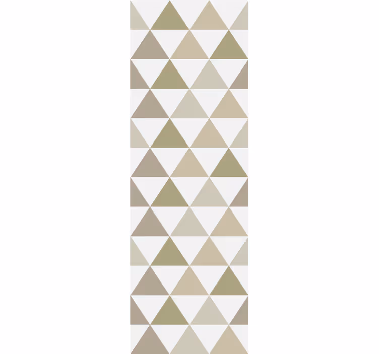 Toile fenêtre moderne triangles aux nuances de beige - TenStickers
