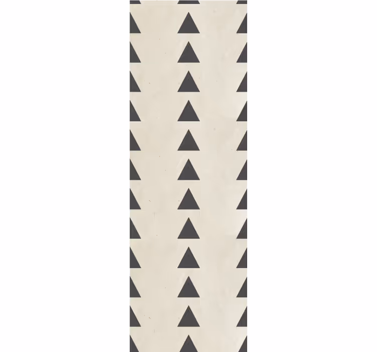 Toile fenêtre moderne triangles gris foncé usés - TenStickers