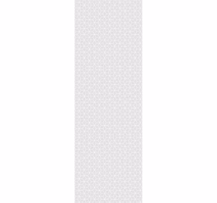 Toile fenêtre moderne losanges et hexagones gris - TenStickers