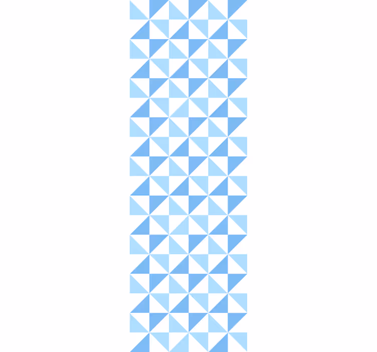 Toile fenêtre moderne motif triangles bleu clair - TenStickers