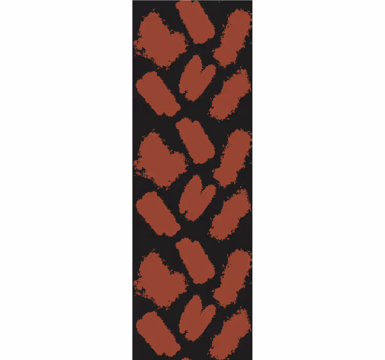 Toile fenêtre moderne éclaboussure rouge et noire - TenStickers