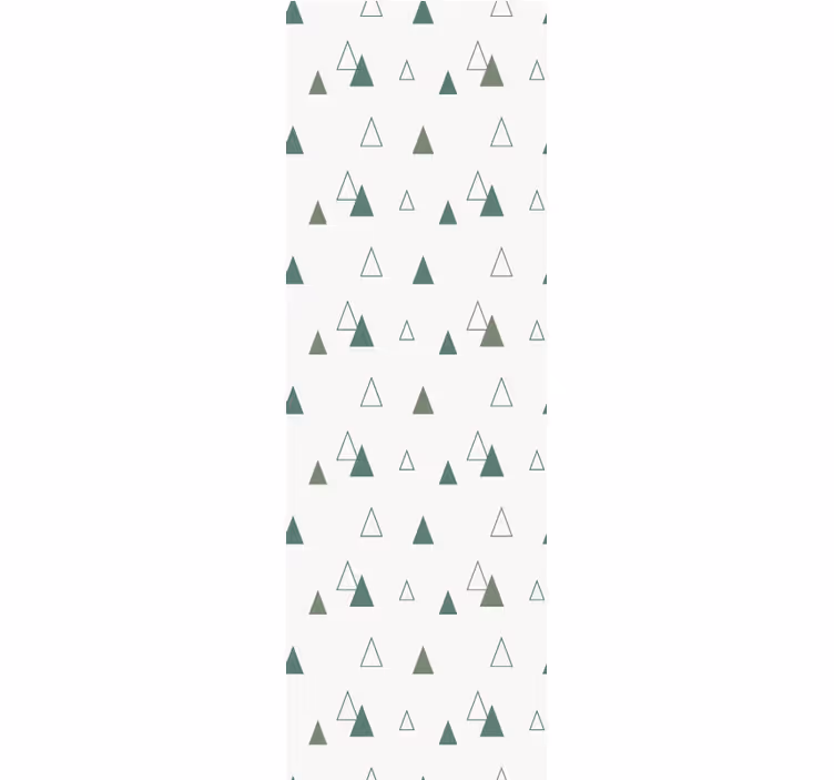 Toile fenêtre moderne triangles couleurs nature - TenStickers