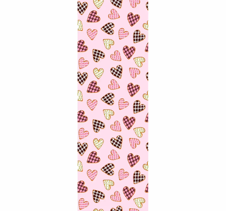 Toile fenêtre moderne biscuits en forme de cœur - TenStickers