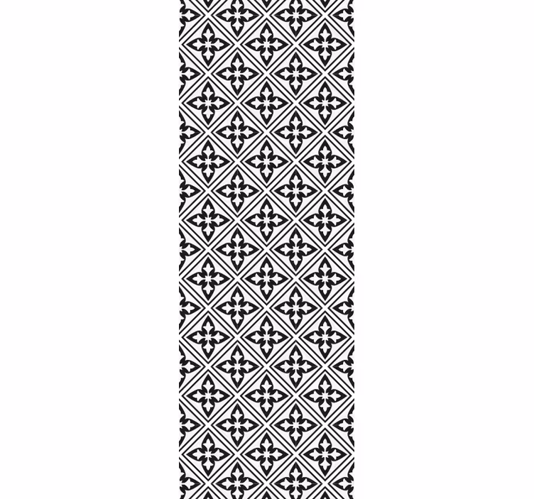 Toile fenêtre moderne carreaux fleuris - TenStickers