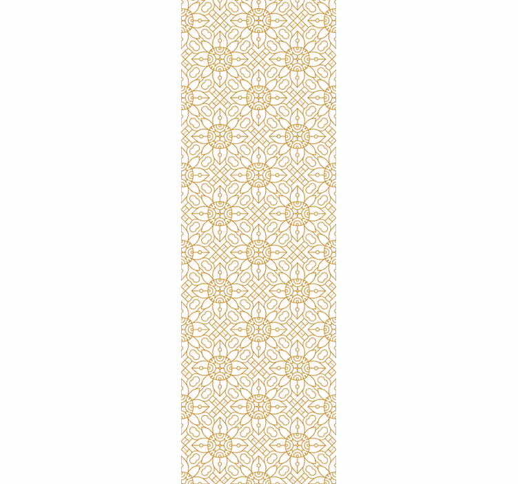 Toile fenêtre moderne motif floral blanc moderne - TenStickers